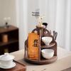 Wooden Rotating Makeup Brush and Lipstick Organizer with Large Capacity