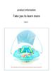 Children's Cartoon Inflatable Swimming Ring with Anti-Rollover Airbag and Sunshade Canopy