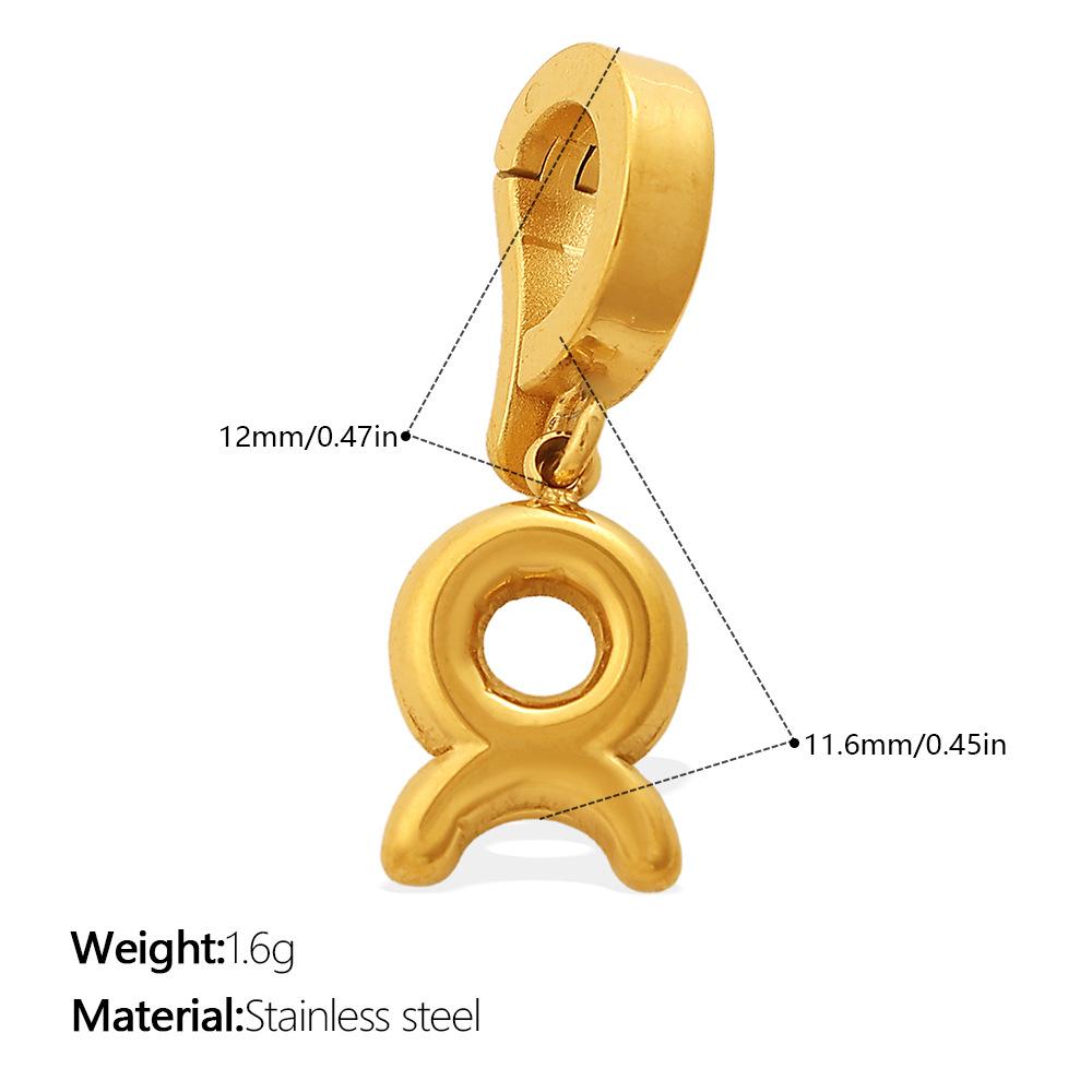 Summer Seaside Vacation Wind Golden Twelve Constellations Bikini Buckle Pendant Gold-plated DIY Accessories