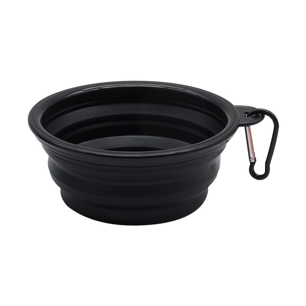 

Pet Bowl Dogs Cats 350ML Portable Foldable Food Water Container for Outdoor Travel Portable Feeding Bowls Pets Prodcuts чёрный