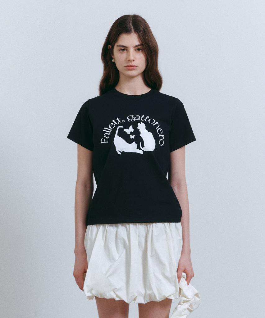 FALLETT Nero Fly Short Sleeve Tee Black