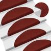 Self Adhesive Stair Treads 15 pcs 56 x 17 x 3 cm Burgundy Red Semi Circular