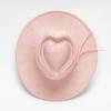 New love top suede top hat hemmed jazz hat wide brim fashion light board peach heart hat