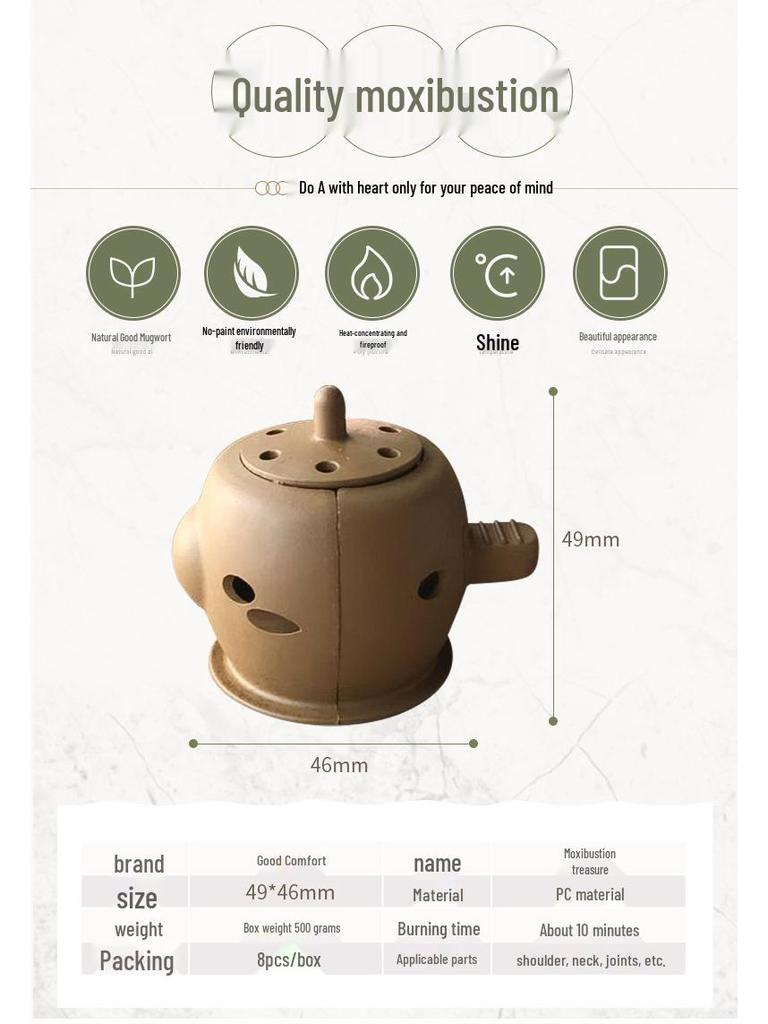 Portable Smokeless Moxibustion Device - Ancient Health Preservation Box for Moxa Sticks and Physiotherapy