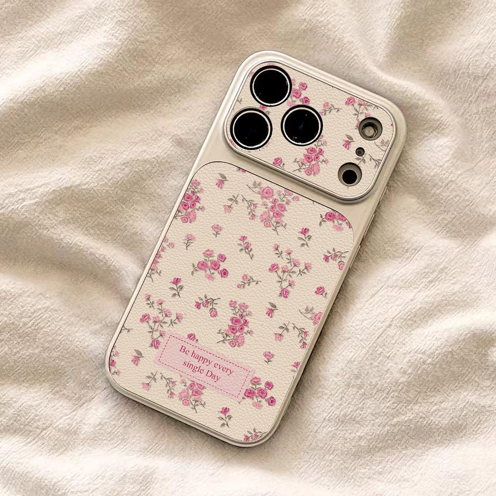 Applicable To iPhone17promax Girl Heart Floral Mobile Phone Case Anti-drop Corning Case Apple 16 Men's and Women's Hair