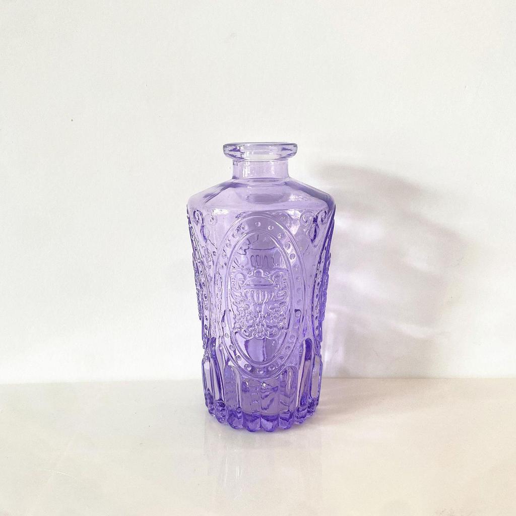 Small French Retro Glass Vase for Flowers and Hydroponics