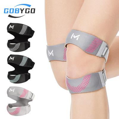 1Pcs Double Patellar Bands Soft Sweat Absorbing Fabric Bidirectional Pressure Silicone Shock Absorption Unisex Knee Support
