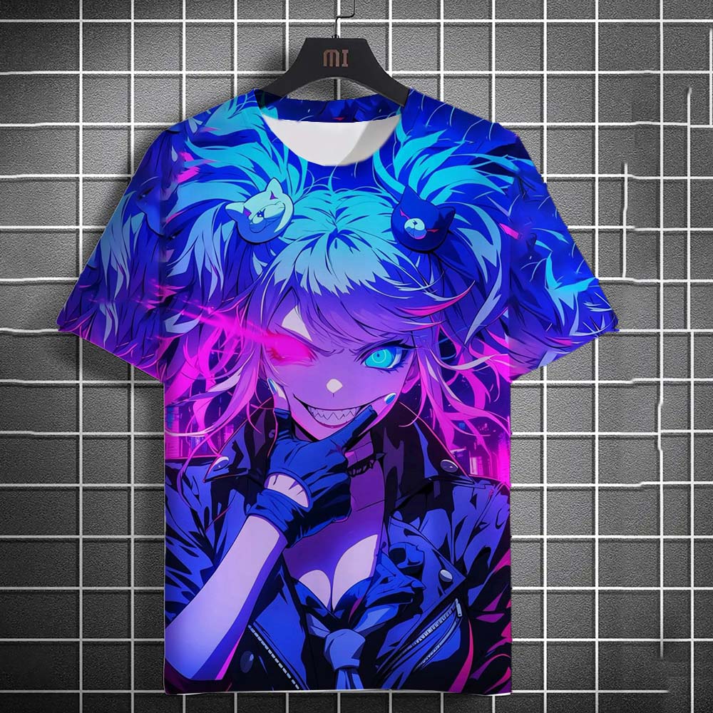 Men's T-shirt Fashion Cartoon Sexy Girl graphic T shirts Summer Casual harajuku streetwear 3D Printed Hip Hop Unisex Top Tees