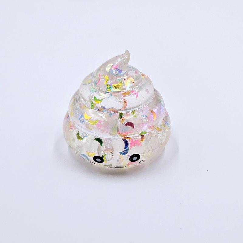 Japan-Korea Decompression Toy: Poop Pinch Music with Maltose Gold Powder Sequins
