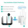 1200Mbps WiFi Repeater Dual Band 24G 5G Signal Booster 80211ac Gigabit Extender WPS Router Amplifier