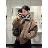 Mens Winter Vintage Cross Padded Jacket Thick Warm Stand Collar Casual Coat