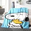 1pc Snoopy Dreams Woodstock Flannel Blanket,Ultra Soft Warm Plush Throw for Home Bedroom Bed Sofa Cover Camping Picnic gift Y72433