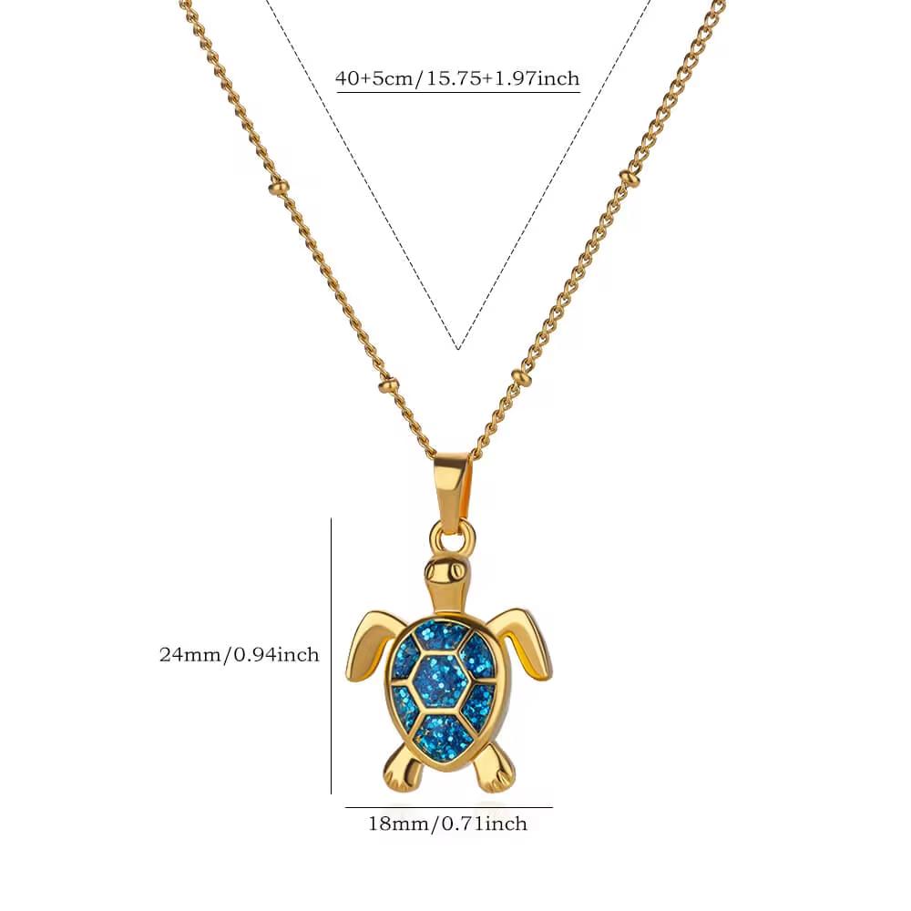 Drip Oil Bees Butterfly Cute Necklace For Women Gold Color Stainless Steel Turtle Charm Choker Christmas Jewelry Romantic Gifts