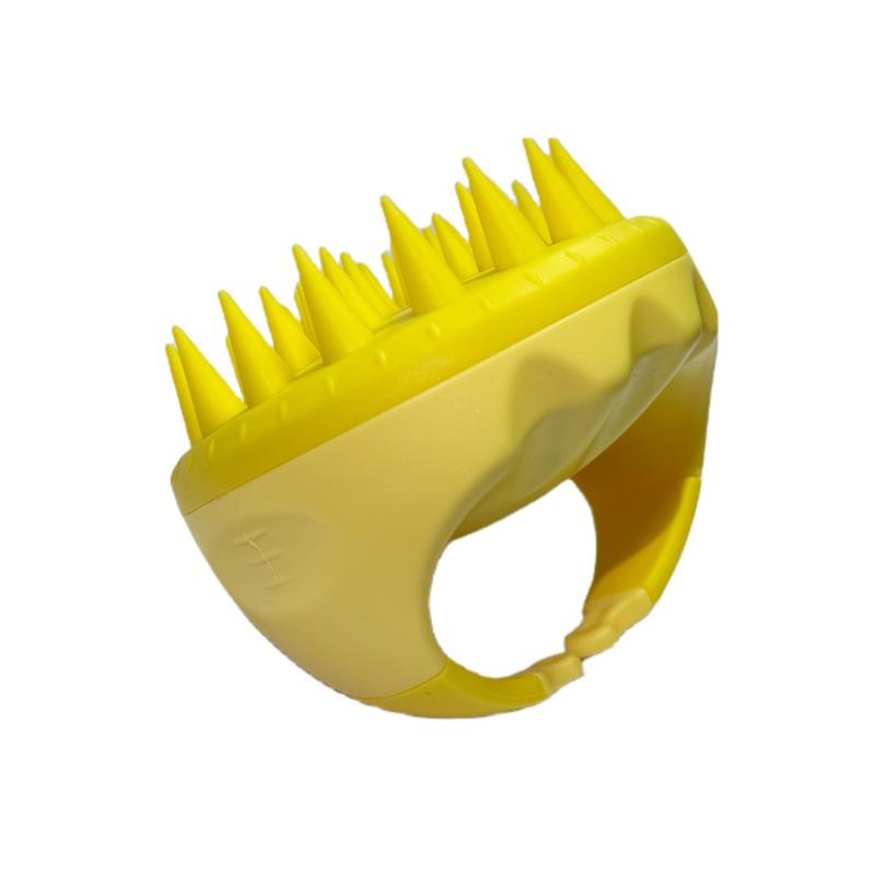 Silicone Handheld Scalp Massage Brush Anti-hair Tool with Horny Bristles for Shower and Beauty Treatments