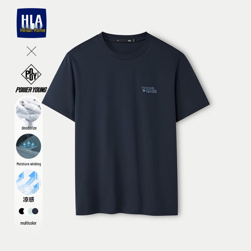 HLA Men s POWER YOUNG Cooling Short Sleeve T-Shirt 4XL