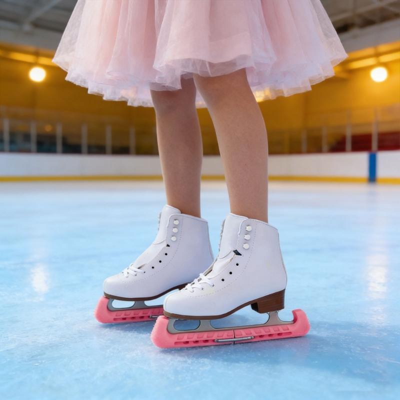 Ice Hockey Figure Skate Blade Covers Ice Skating Guards Adjustable Skate Guards Protector Elastic Ice Skate Blade Guards