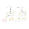 Lightweight Acrylic Musical Note Shaped Dangle Earrings Trendy Ear Studs for Women Girls Handmade Ear Accessories