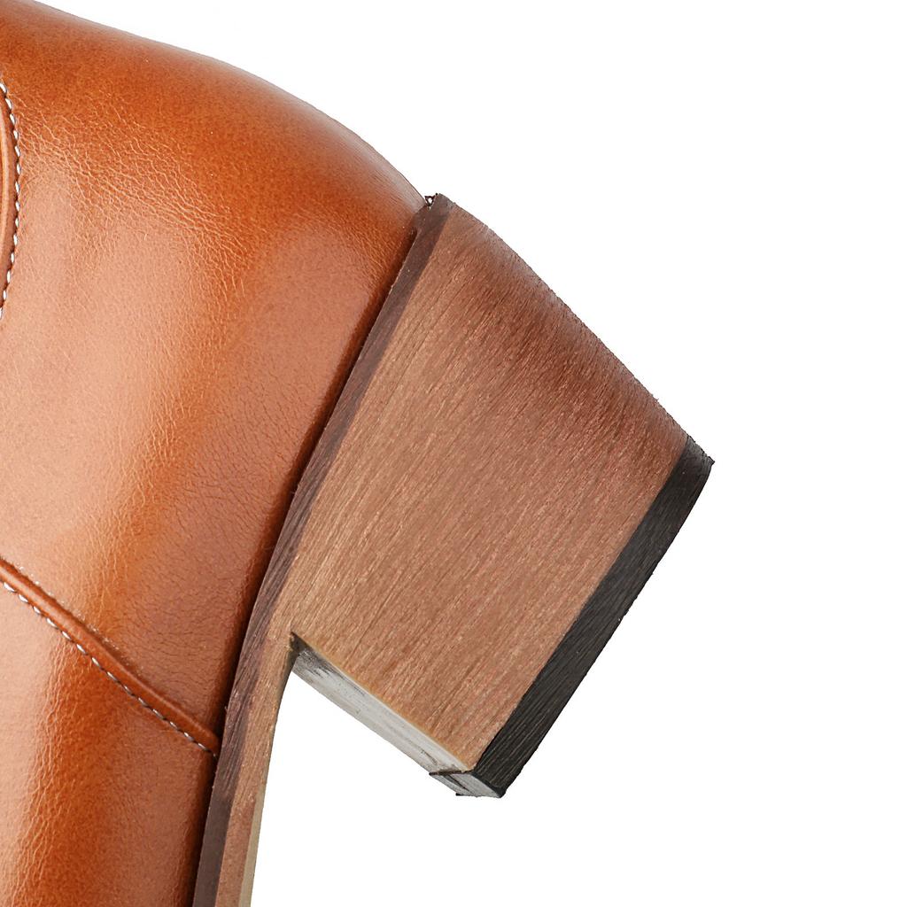 Women Summer Embroidery Western Boots Cowgirls Ankle Boots Hollow Out Chunky Heels Shoes