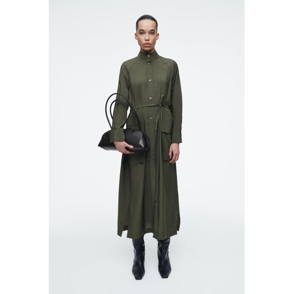 

COS Платье-рубашка в японском стиле dark green/32