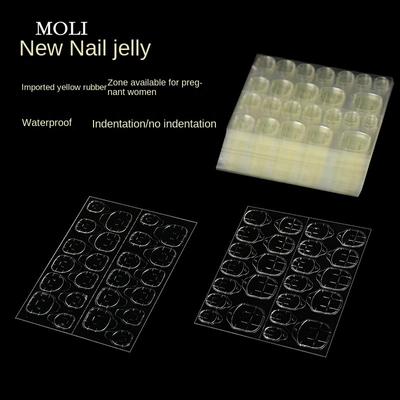 5/10/15/20 Sheet Jelly Glue Transparent Invisible Glue Stickers Waterproof Nail Pieces Jelly Double-sided Adhesive Nail Stickers Nail Stickers