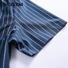 DIKENI Men's Summer Striped Short Sleeve Knit Casual Shirt