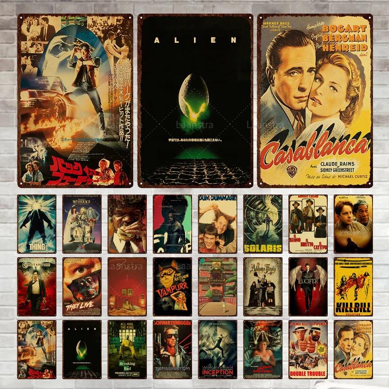 Various Classic Movie Posters Retro Metal Plaque Tin Sign Posters Living Room And Bar Interior Decoration Poster Painting