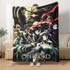 Anime Overlord Print Flannel Blanket High Quality Warm Comfortable Cover for All Seasons Perfect for Gifts Home Decor