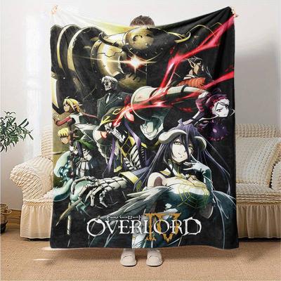 Anime Overlord Print Flannel Blanket High Quality Warm Comfortable Cover for All Seasons Perfect for Gifts Home Decor