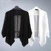 Women's Spring and Autumn Plus Size Short Solid Coloured Sunwear Thin Jacket Breathable Lightweight Cardigan Shawl Outerwear
