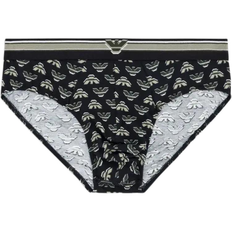 

Emporio Armani Хлопок Треугольный Принт Цветовые Блоки Логотип Орла Нижнее белье Мужское нижнее белье Черный EM000229-AF10793-FC063 S