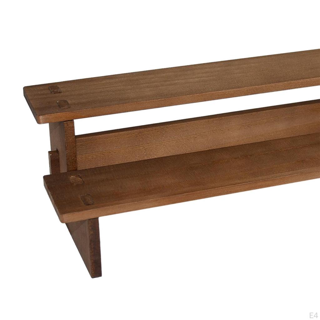 Collectibles Wood Display Stand Riser Jewelry Rack Showcase Fixtures For Figures Toys Crafts