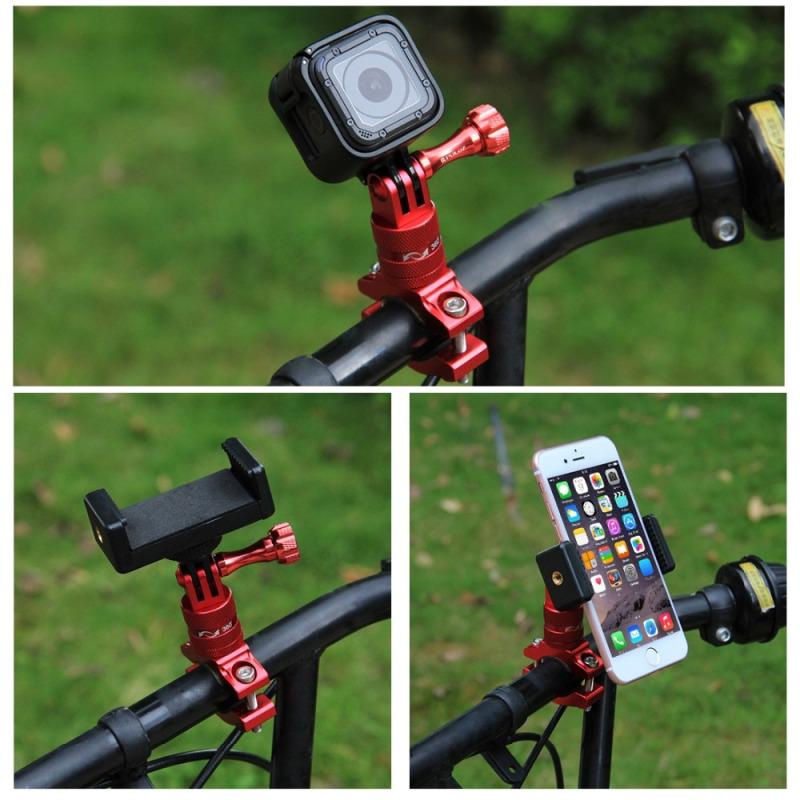 PULUZ 360 Grad Drehung Fahrrad Aluminium Lenker Adapter Halterung für GoPro GoPro Hero4/5/6