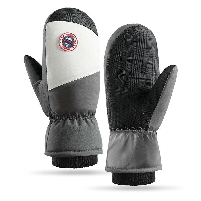 Winter Ski Gloves Outdoor Sports Plus Velvet Thickened Warm Gloves Cycling Windproof Waterproof Non Slip Stuffy Gloves