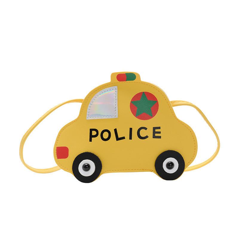 Adorable 2024 New Kids Crossbody Bag Cartoon Car Design For Boys And Girls Pu Leather