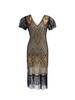 Vintage 1920s Sequin Evening Dress - High-end European & American Design
