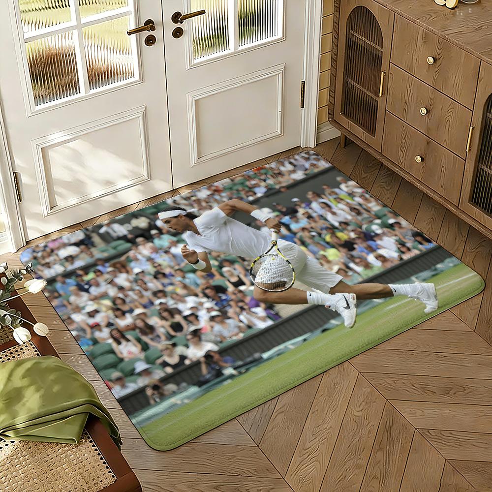 Athlete R-Rafael N-Nadal Floor Mat Soft Thickened Absorbent Non-Slip Bedroom Living Room Door Mat Home Decor Flannel Rugs