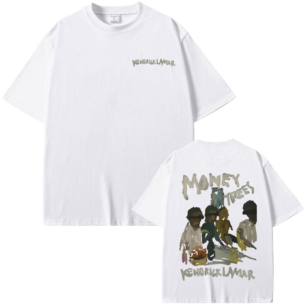 

Новая горячая распродажа Футболки рэпера Кендрика Ламара Good Kid Money Trees Мужские хип-хоп винтажные футболки оверсайз Мужские футболки из чистого хлопка L