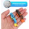 Mipcase 4Pcs Scuba Diver Figurines Scale Models People Set Mini Swimmers Figurines Plastic Scuba Diver Toy Figures for Miniature Sand Table Ocean