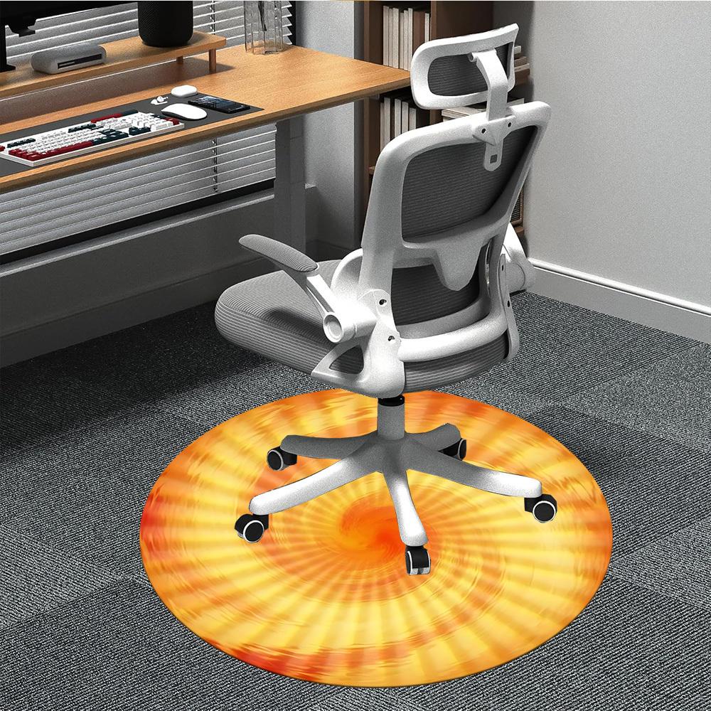 1pc Spiral Sunburst Chair Carpet for Office, Soft and Durable Office Rug for Interior Decoration, Perfect for Office Yy251227088