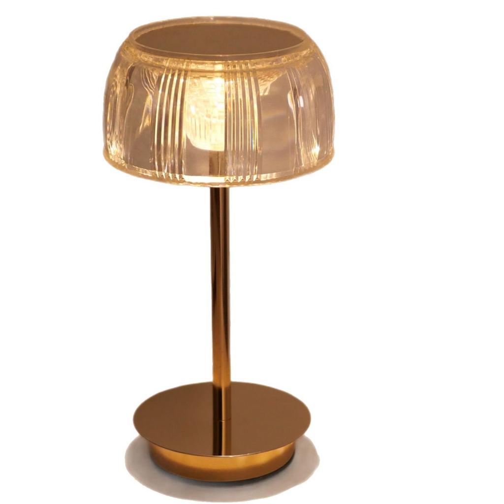 Acrylic LED Table Lamp Rechargeable USB Touch 3 Colors Light Dimming for Bedroom Bedsides Bar Atmosphere Retro Iron Desk Light