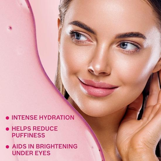 FACESCANADA Pink Aloe Vera Fresh Eyes Serum For Under-Eye Care, 15ml | Squalene, Witch Hazel & Quinoa Extracts | Anti-Ageing, Brightening