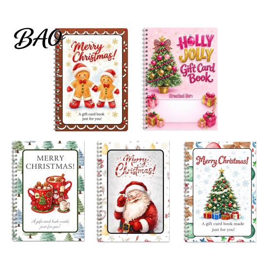 Stocking Stuffers for Teachers Christmas Spiral Bound Book, Vibrant Festive Design Keepsake Booklet, Thoughtful Presents Students Compact Decorative