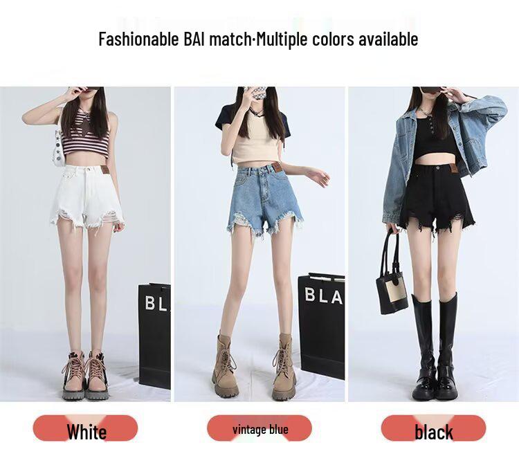 2025 Japanese Style Retro Denim Shorts for Women - Versatile Summer Fashion Trend