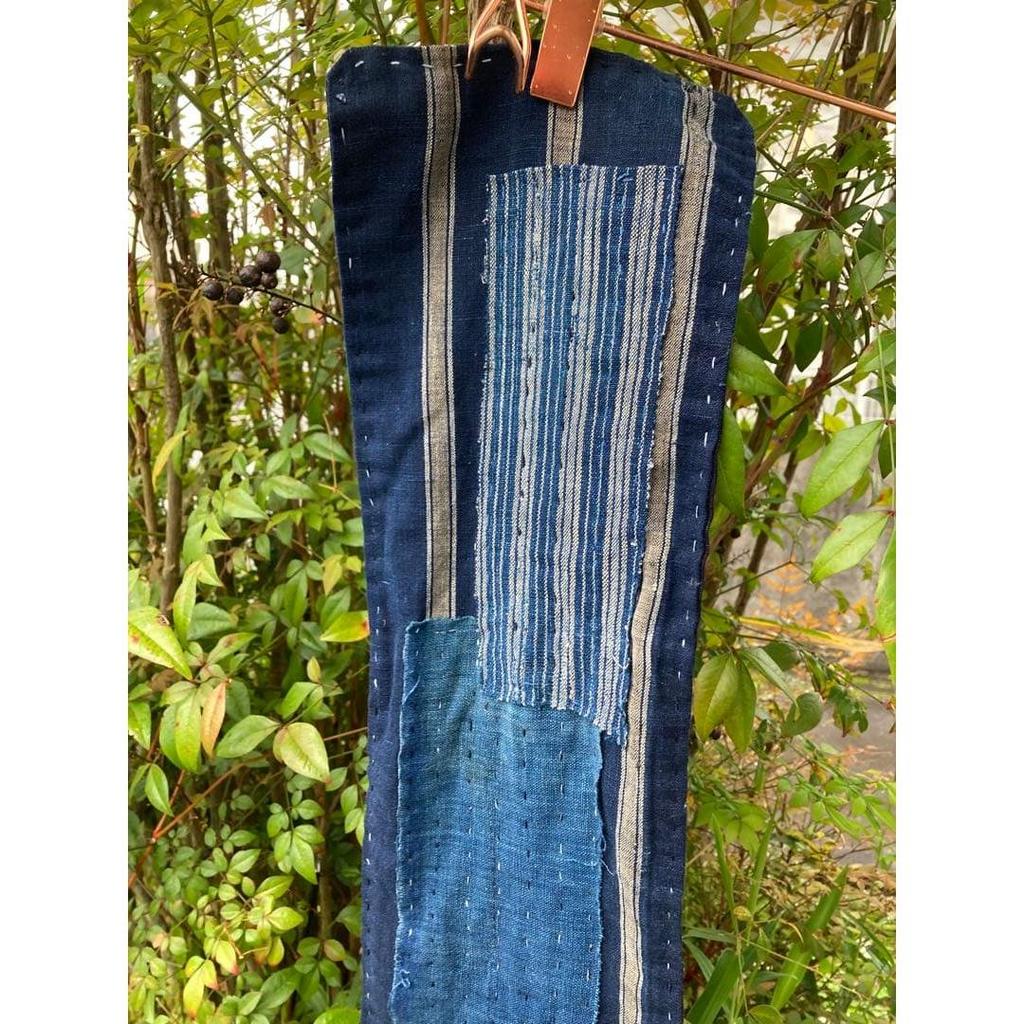 Used B61 Boro Stole Old Cloth Remake Indigo Dye Patchwork Sewing Sashiko