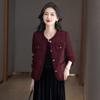 Sisbaishir Women's Tweed Style Single-breasted Jacket