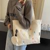 Large Capacity Commuting Tote Bag Simple And Casual Letter Printed Underarm Bag Lightweight Versatile Student Shoulder Handbag