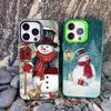 Christmas Snow Tree Phone Case For iPhone 16 Pro Max 15 14 13 12 11 Pro Max 13 Mini 15 14 Plus Shockproof Laser Back Cover Funda