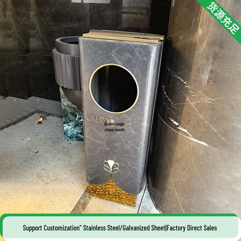 Stainless Steel Outdoor Trash Can for Parks and Commercial Areas
