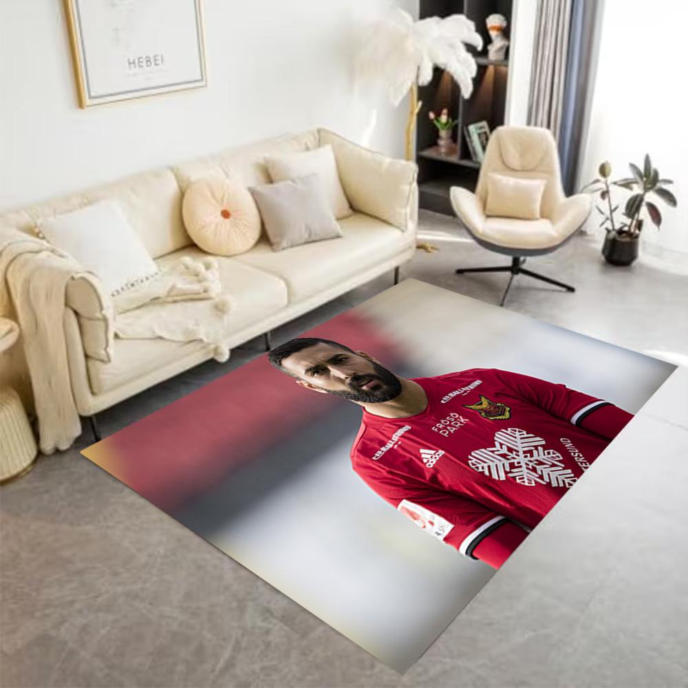 Football Player Kit Celebrating Carpet Suitable for Study Room Dormitory Decorate Room Game Room Anti-slip Rug Anime Office Decor Best for Christmas