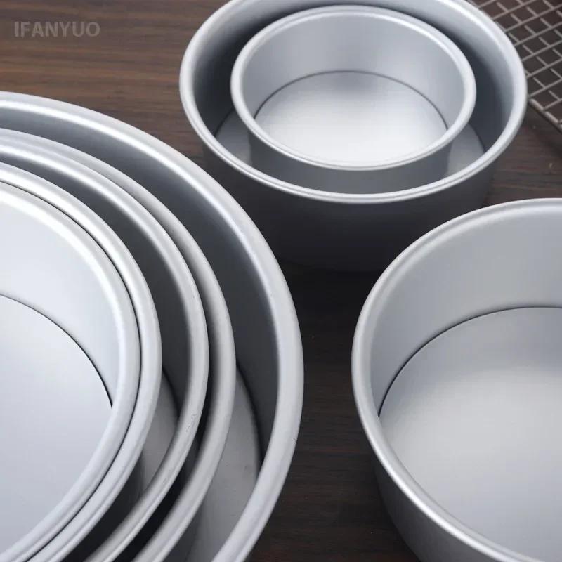 2-9 Inches Round Cake Mold with Removable Bottom DIY Aluminum Alloy Baking Cheesecake Pan Mould Fondant Dessert Decoration Tools